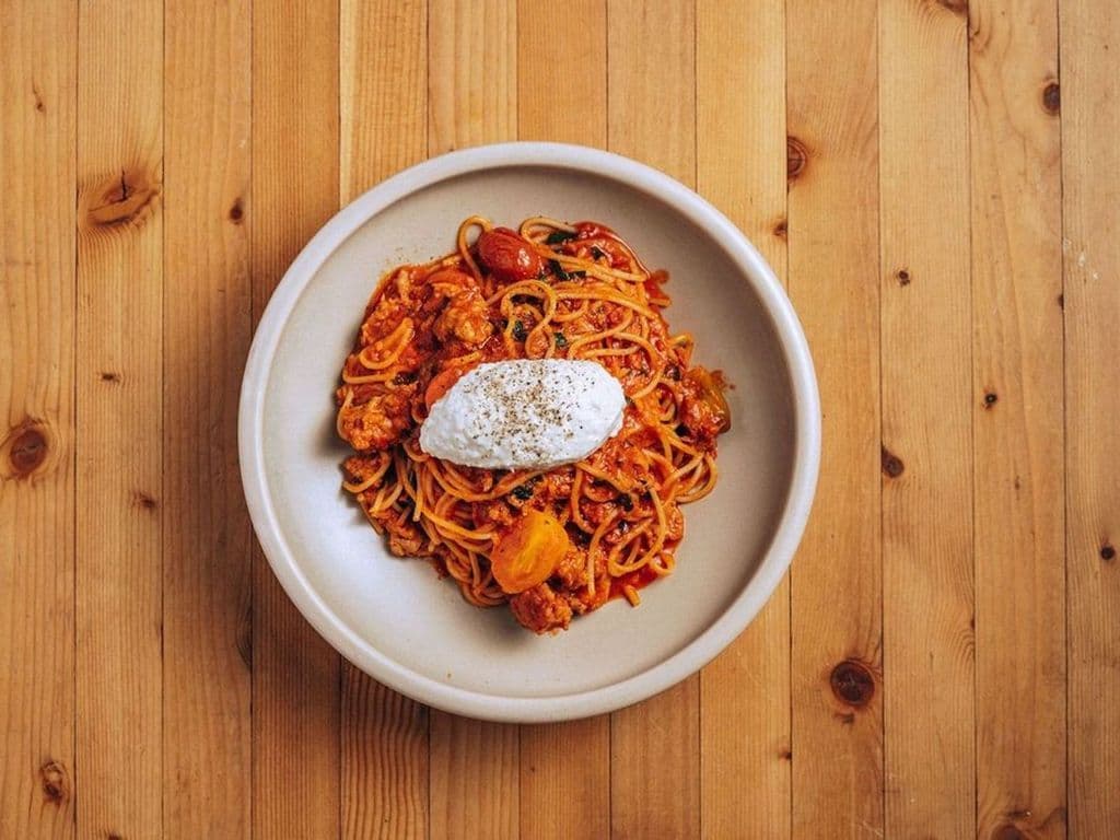 spicy spaghettini with chorizo