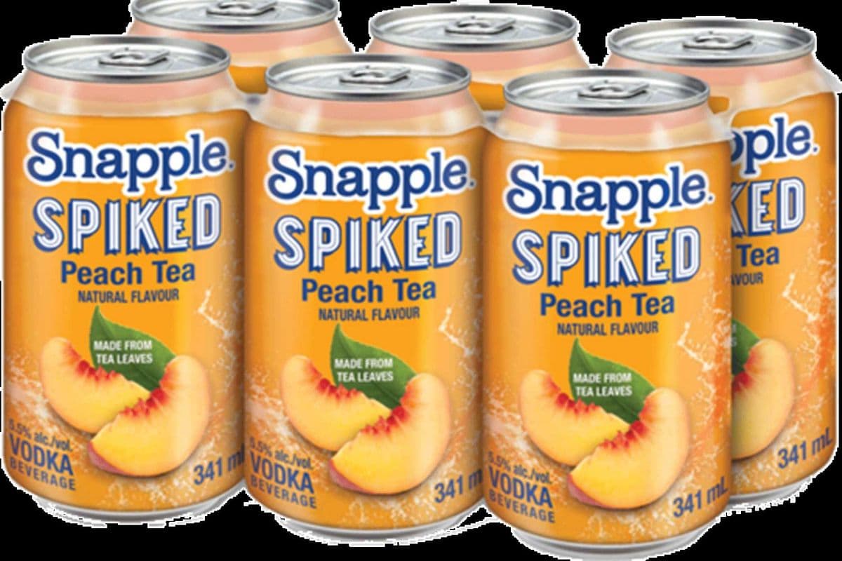 SNAPPLE SPIKED PEACH TEA VODKA (6 PACK) (6 x 355ML CAN)