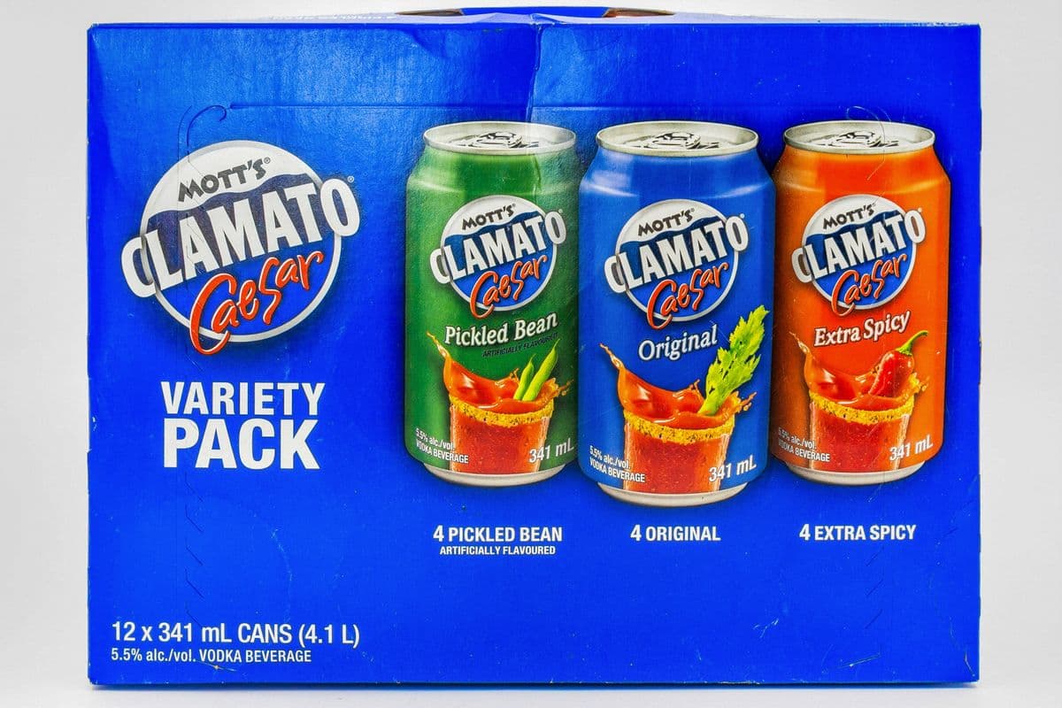 MOTT'S CLAMATO CAESAR VARIETY PACK (1 x 12x 341 ml cans)