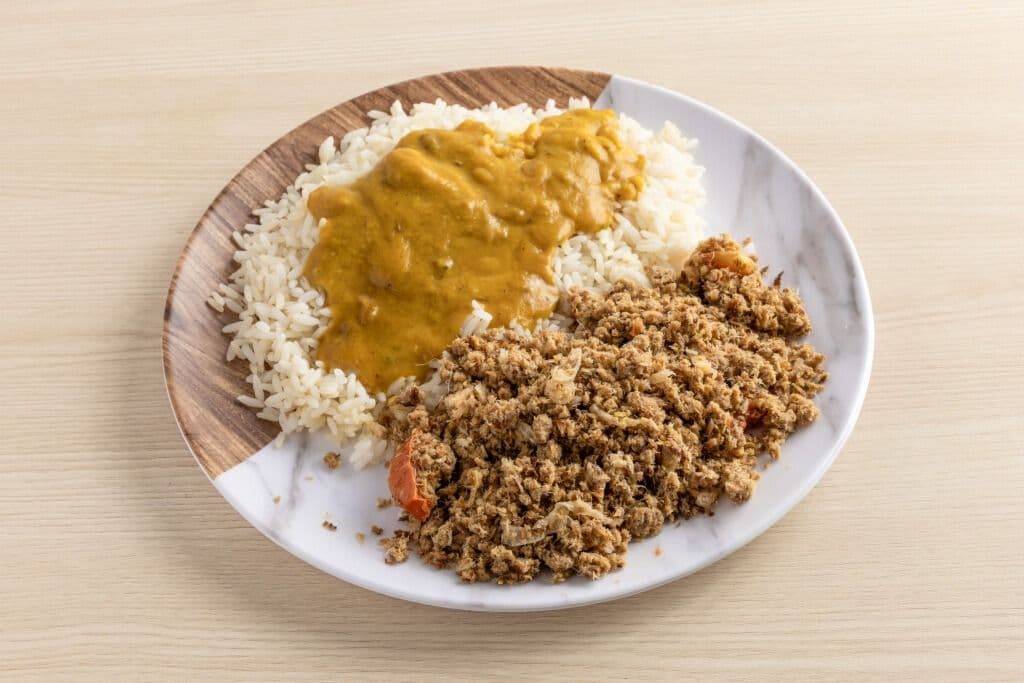 Rice, Dhal, and Smoke Herring