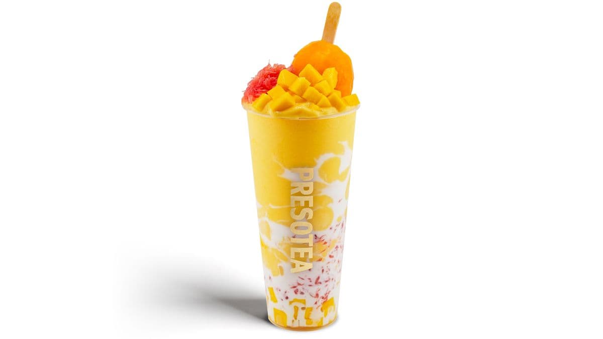 Real Mango Coconut Popsicle Slush / Frappé mangue et noix de coco avec popsicle
