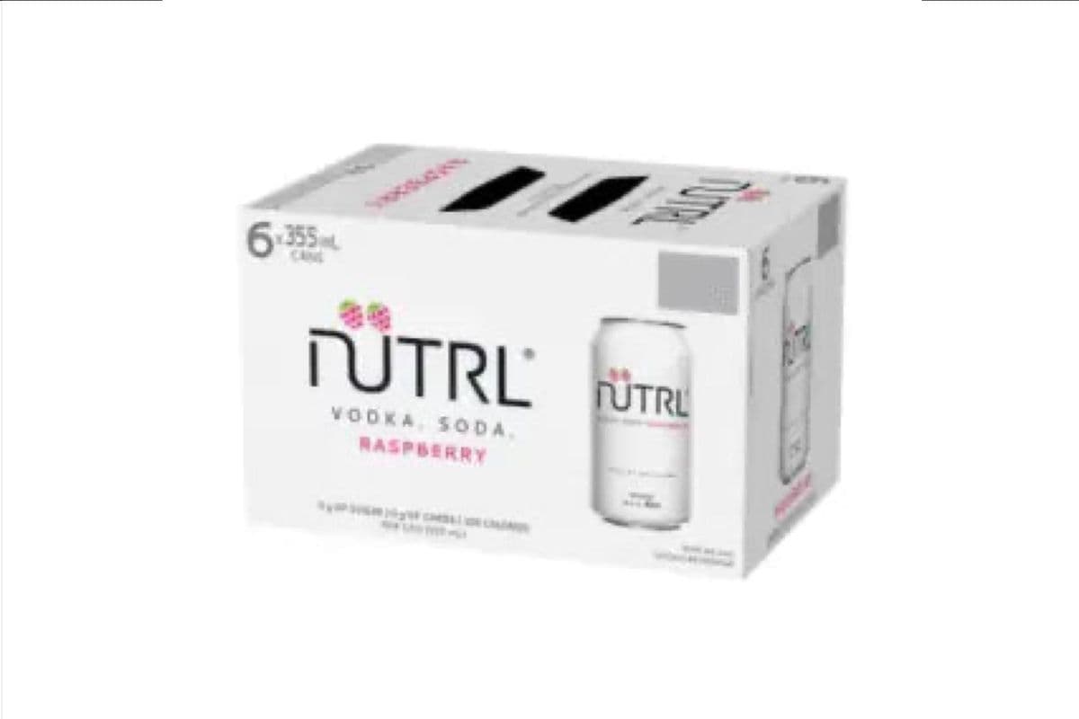 Nutrl Vodka Soda Raspberry (6x355mL cans) (6 x 355mL)