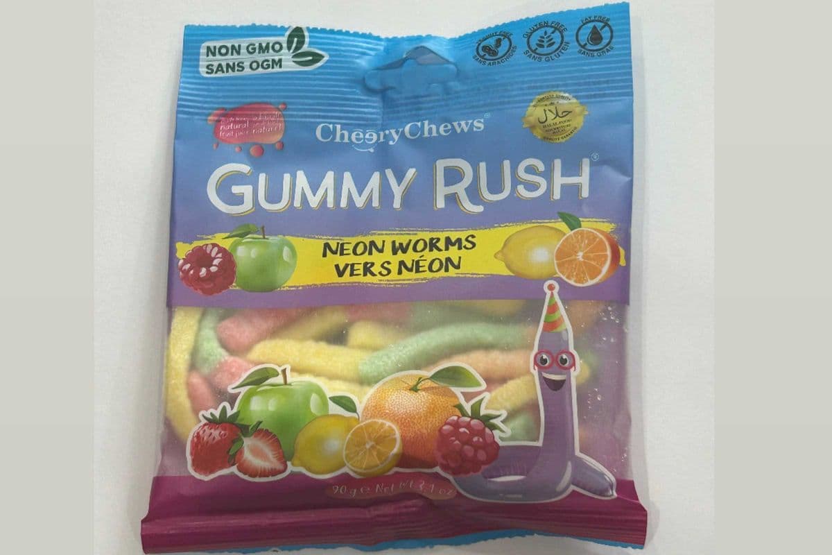 Cheery Chews Gummies Neon Worms (3.1oz)