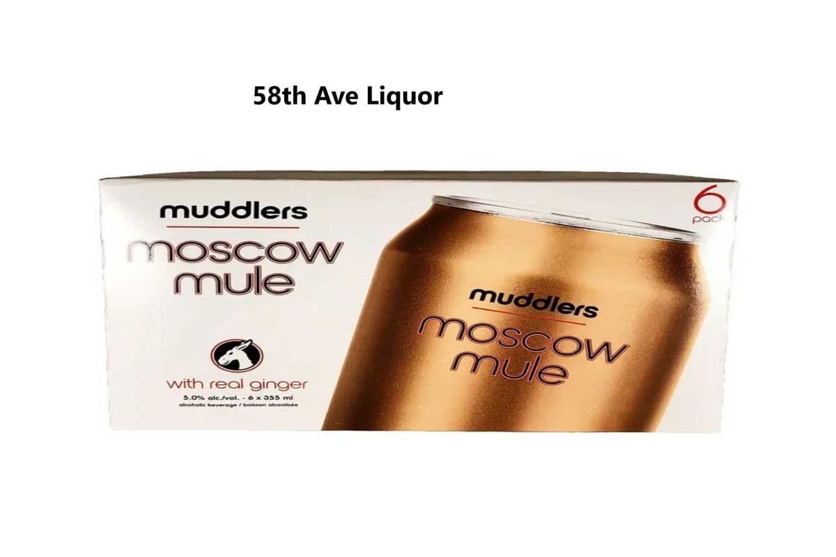 MUDDLERS MOSCOW VODKA MULE 6 CANS (1 x 355ML)