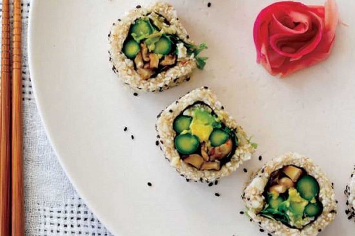 Asparagus and Shiitake Roll (8 pcs)