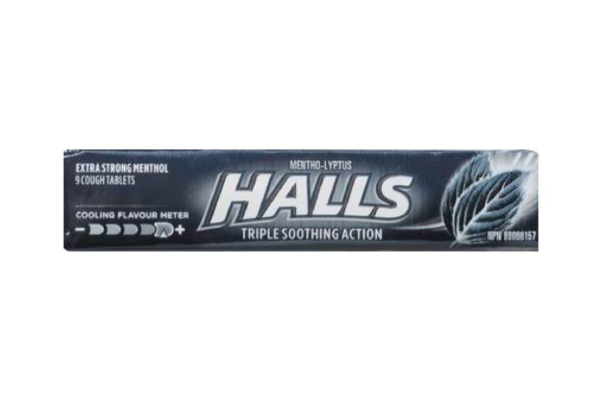 Halls Cough Drops Extra Strong 20s 1001837