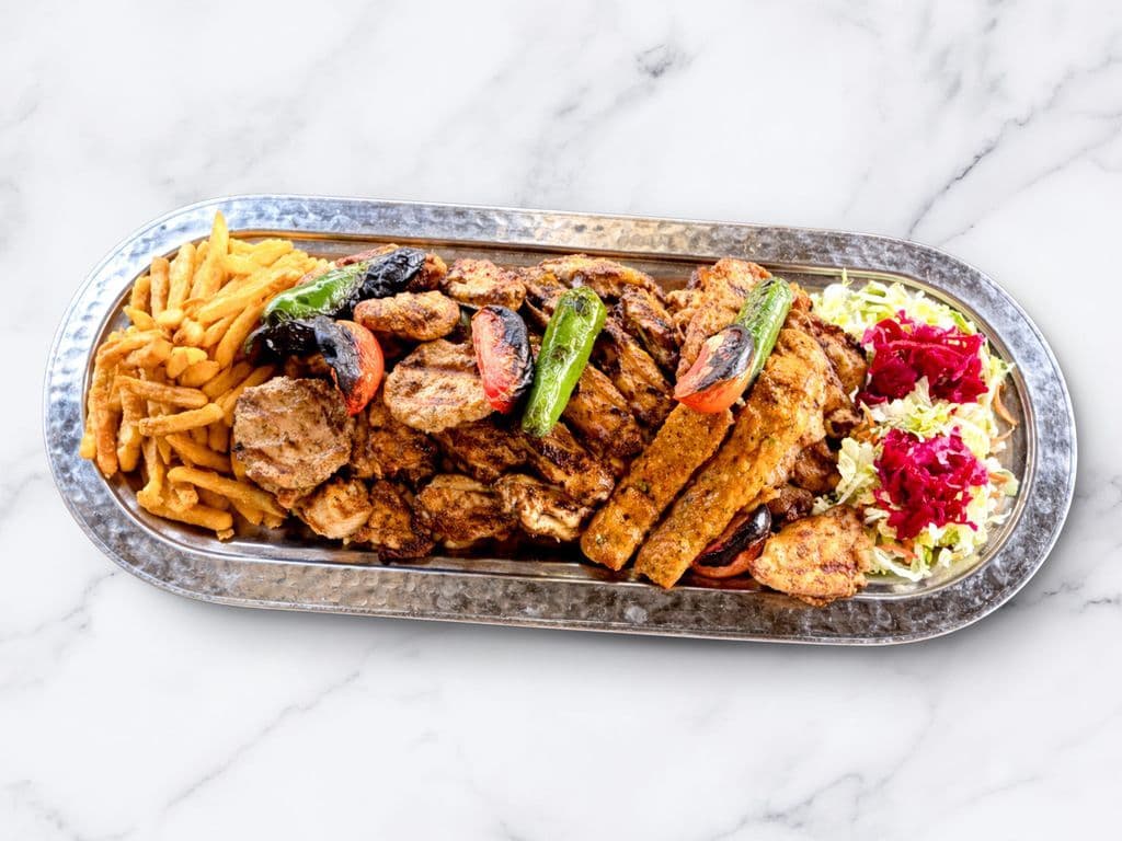 Sultan Ahmet Chicken Grill Dinner for 2 (2Chicken Shish, 2Chicken Adana, 2Wings, 2Chicken Kofte, 1Chicken Chop, Doner)