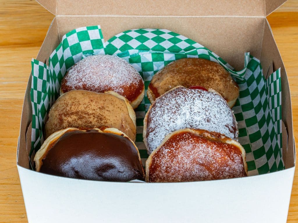 Half dozen stuffed donuts