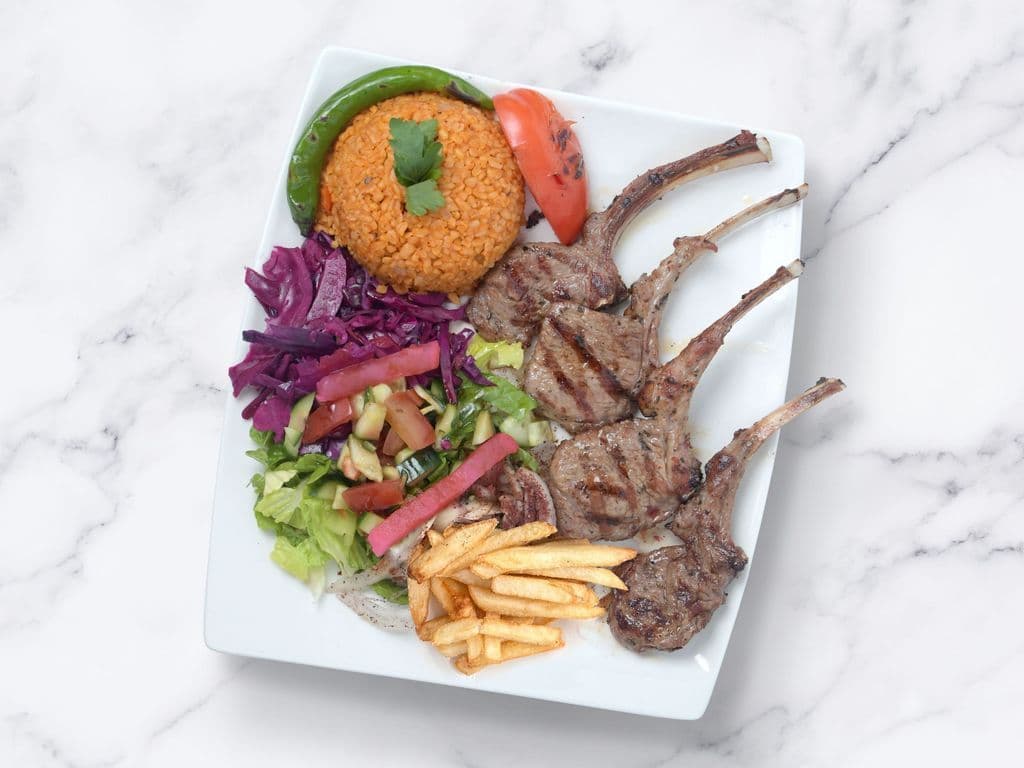 Lamb Chop BBQ Dinner (4 pcs)