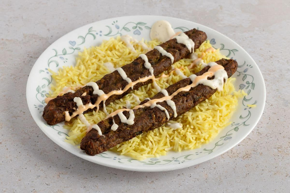 Beef Kofta Kebob Platter