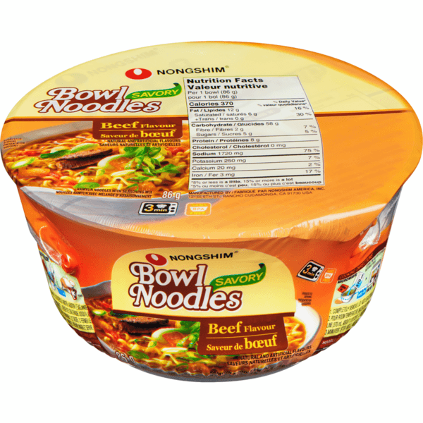 Nongshim Bol Saveur De Boeuf 86g/ Nongshim Bowl Beef Flavor