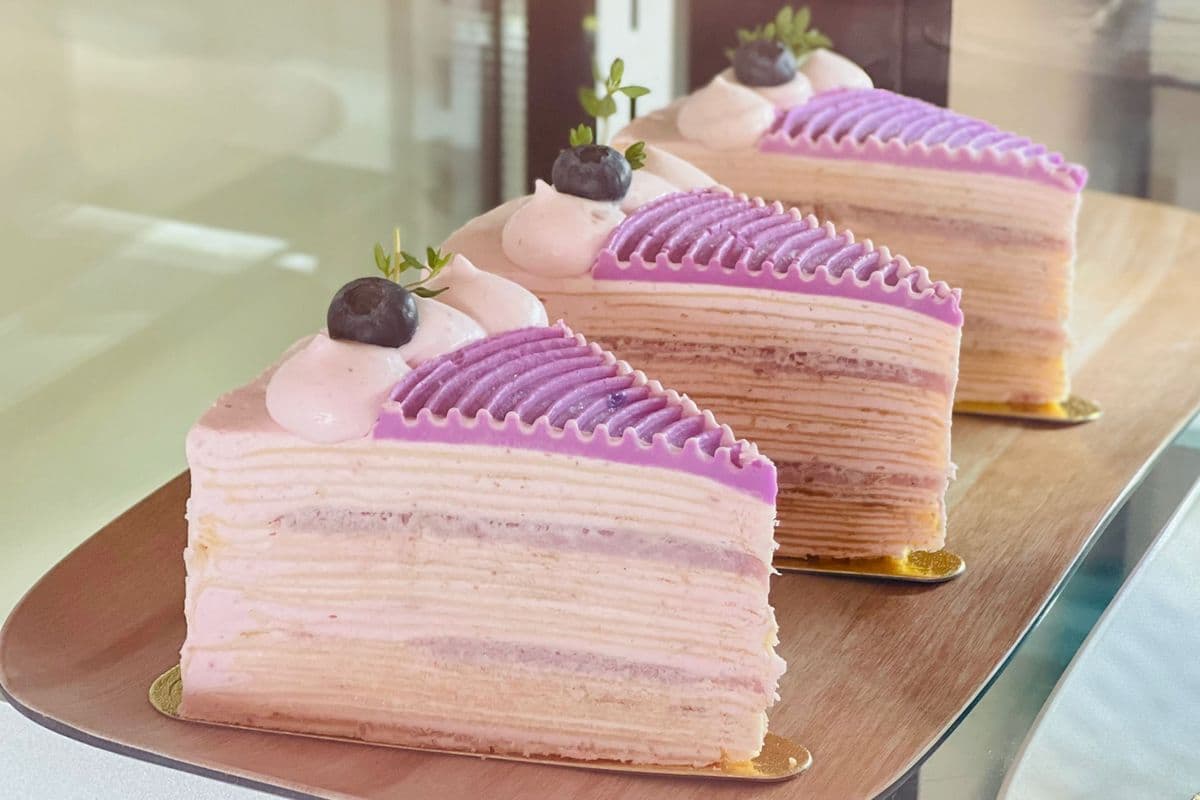 Mashed Taro Mille Crepes