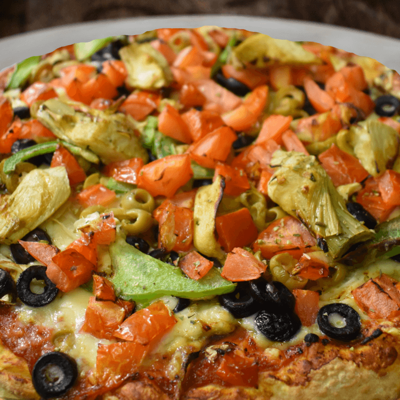 14" Pizza vég��tarienne deluxe / 14" Vegetarian Deluxe Pizza