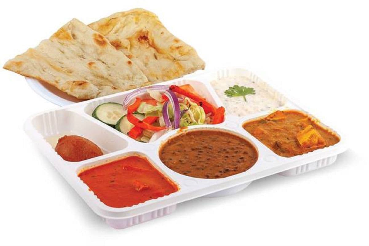 Veg Thali with Onion Naan