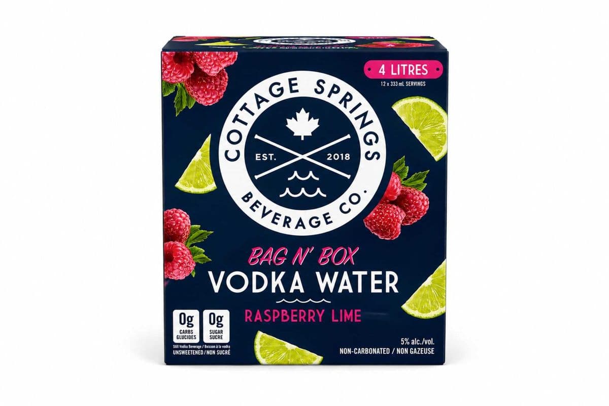 Cottage Springs Raspberry Lime Vodka Water (1 x 4L)