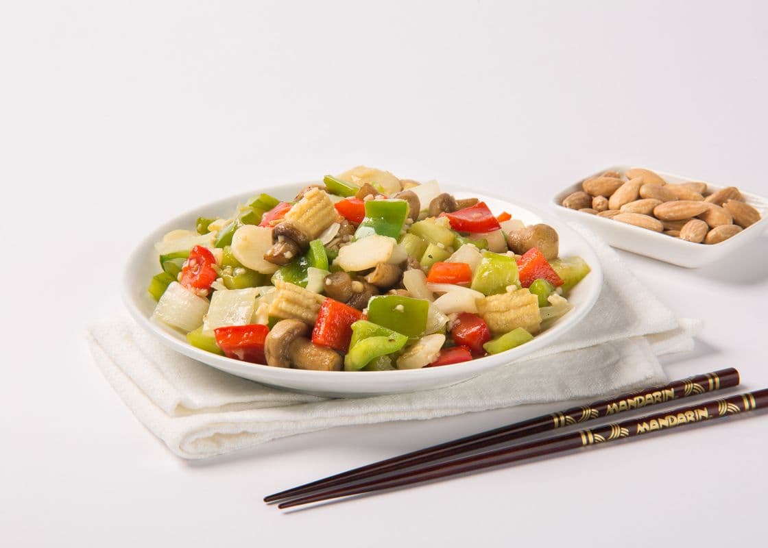 60. Plain Almonds and Diced Vegetables