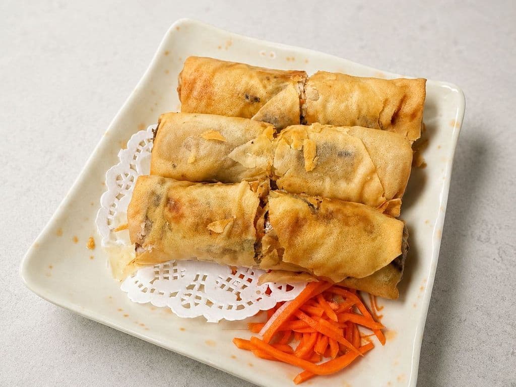 11. Deep Fried Vegetarian Spring Rolls (3 Rolls)