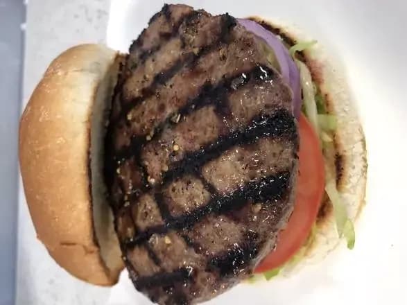 Hamburger with fries