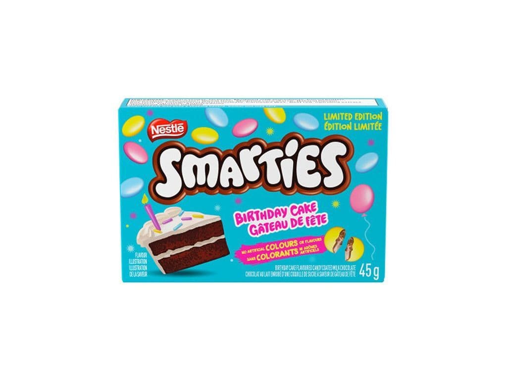 Nestle Smarties Birthday Cake Candy Coated Chocolate Pieces 45g