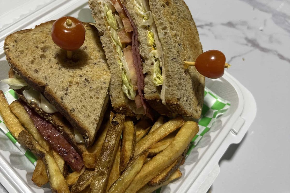 Triple Stack Club Sandwich and Fries