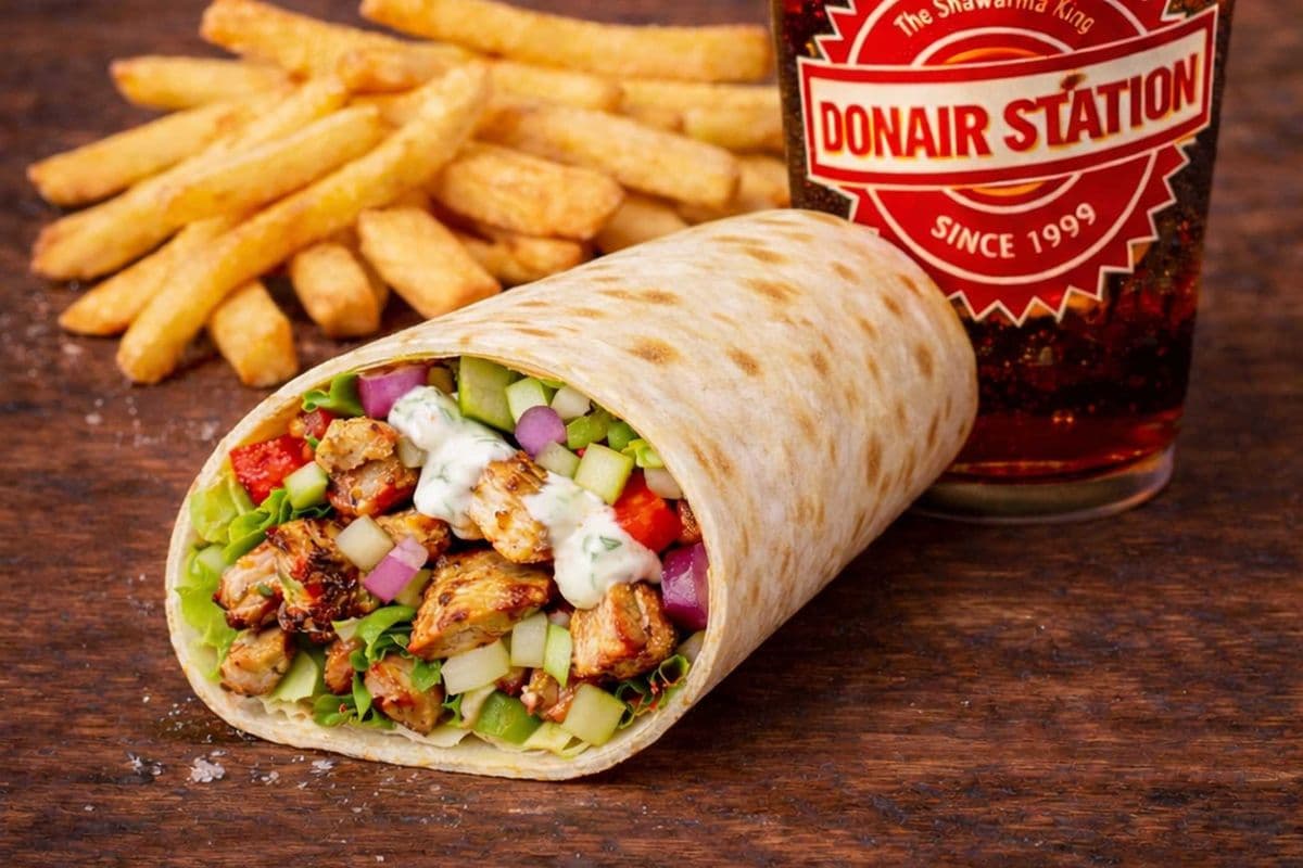Large Chicken Souvlaki wrap Combo
