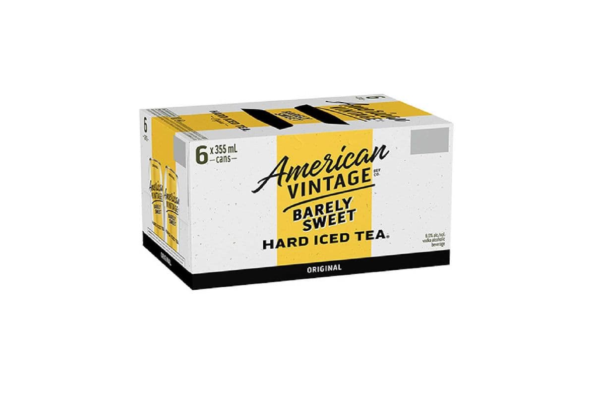 American Vintage Barely Sweet Iced Tea (6 x 355ml Cans)