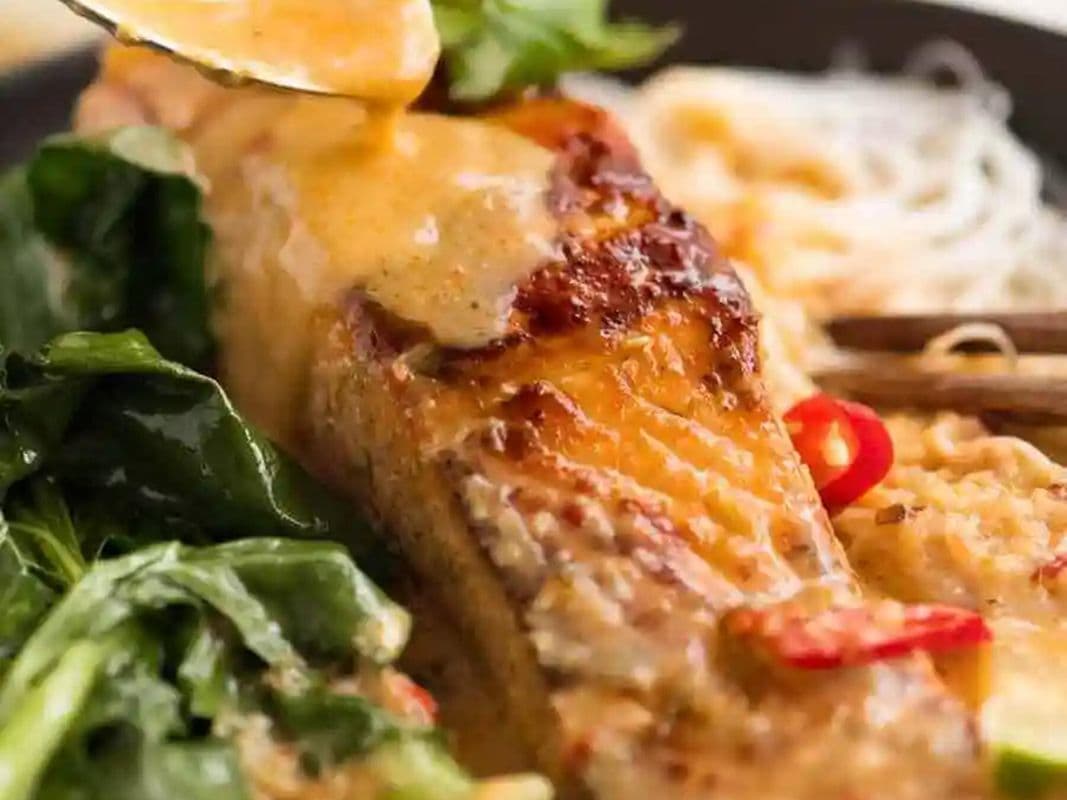 Coconut Steam Salmon Meal