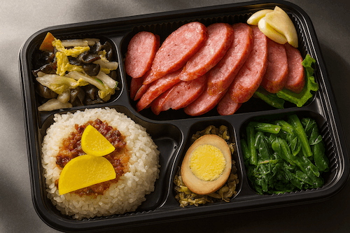 Taiwanese Sausage Bento / 台式香腸便當