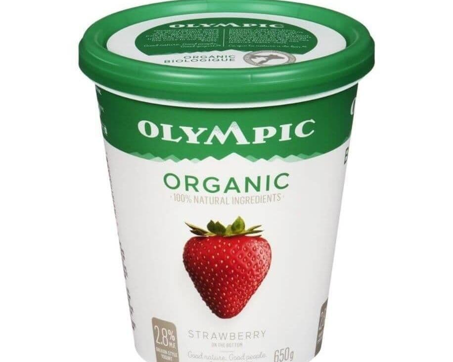 OLYMPIC ORGANIC STRAWBERRY YOGURT 3% 650G