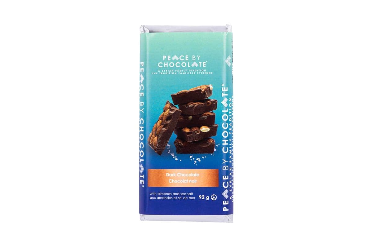 92g Dark Chocolate with Almonds and Sea Salt Bar