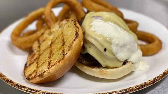 Bacon & Brie Double Smash Burger