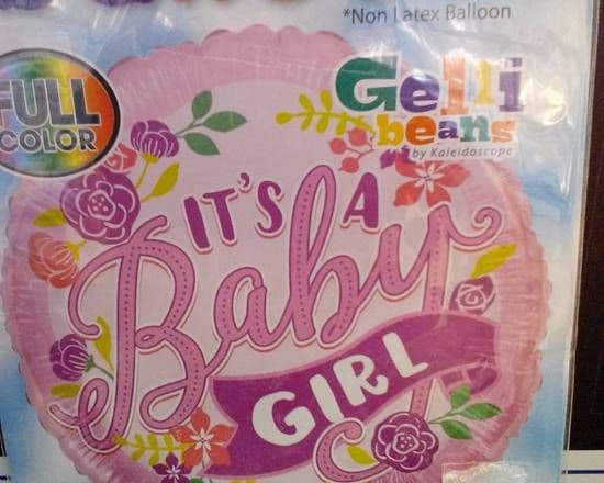18" Round Foil Balloon - Its a Baby Girl