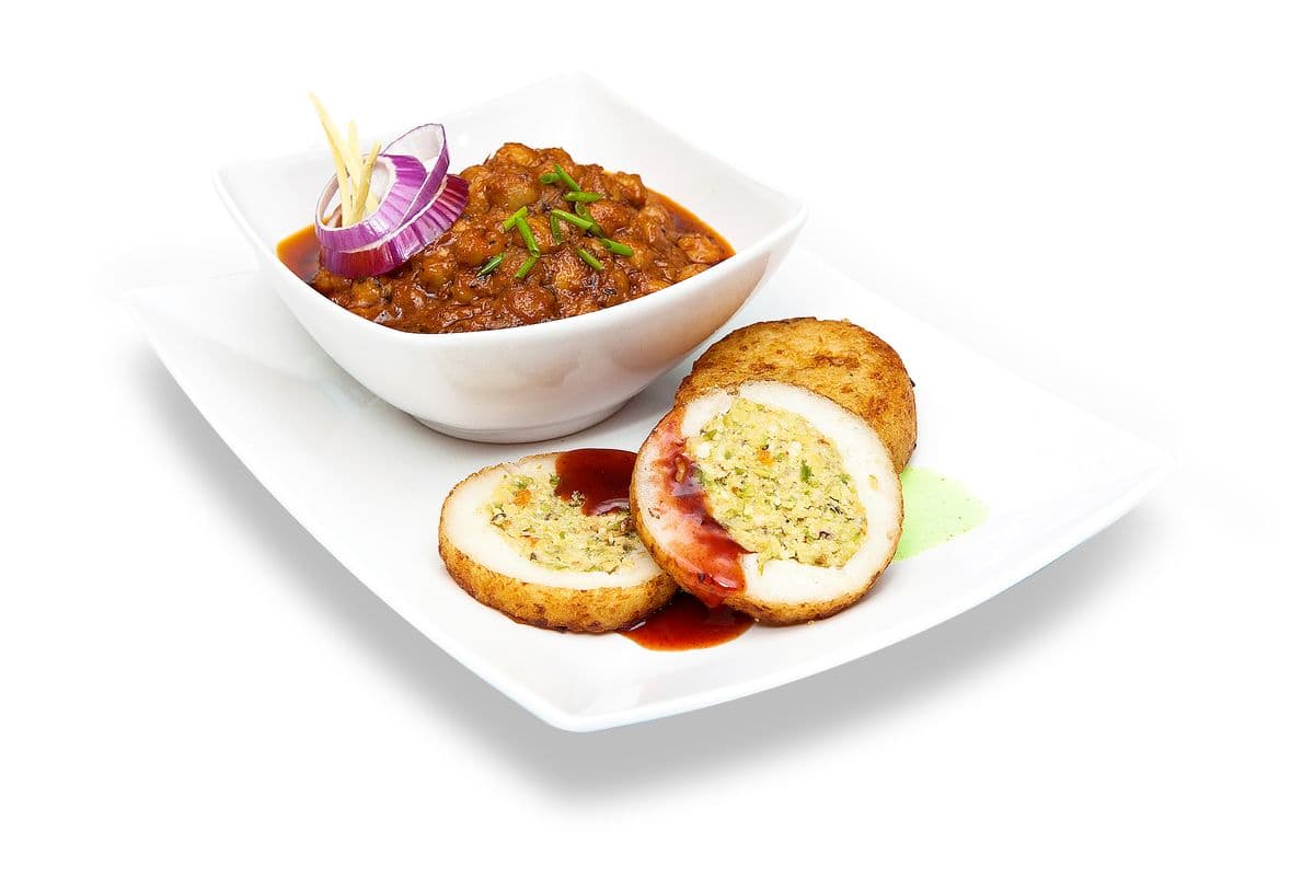 Aloo Tikki with Chana