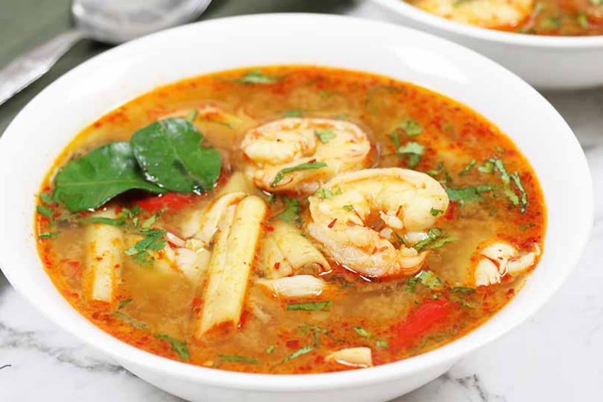 23. Tom Yum Soup with Rice Noodle / Hủ Tiếu Tôm Yum