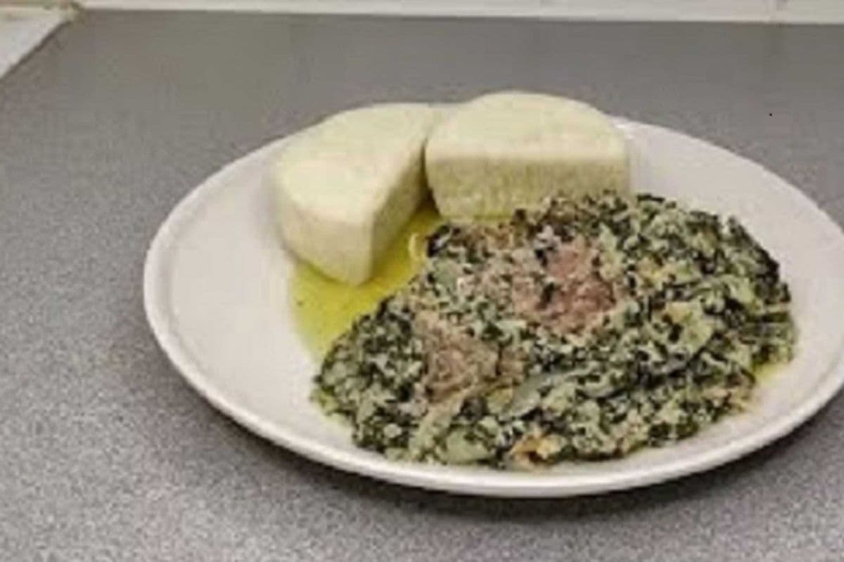Ndole (Bitter Leaf Vegetable & grounded peanut)