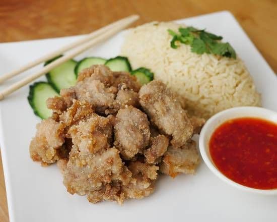 17. Salty Chicken Nuggets with Yellow Chicken Rice Combo
