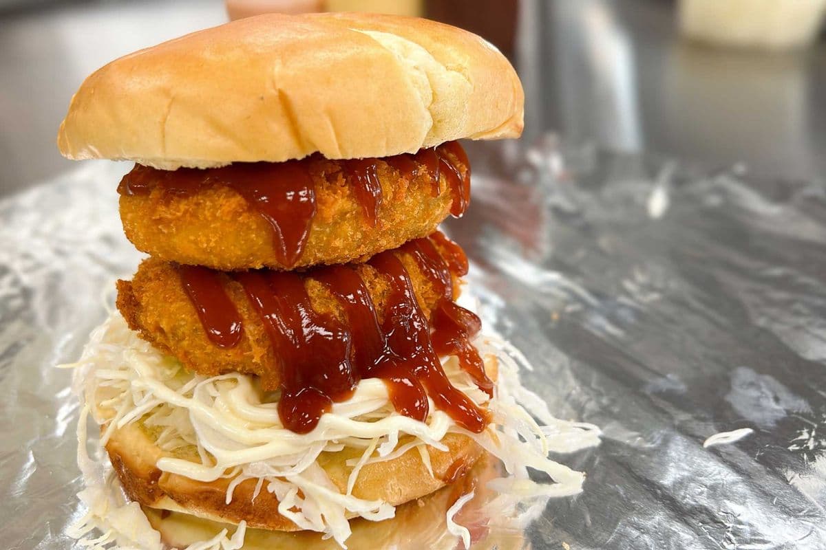 Vegetarian Croquette Burger