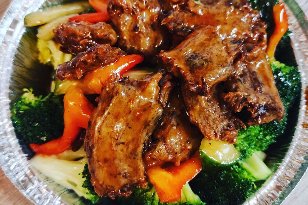 E112. Soy Beef with Broccoli.