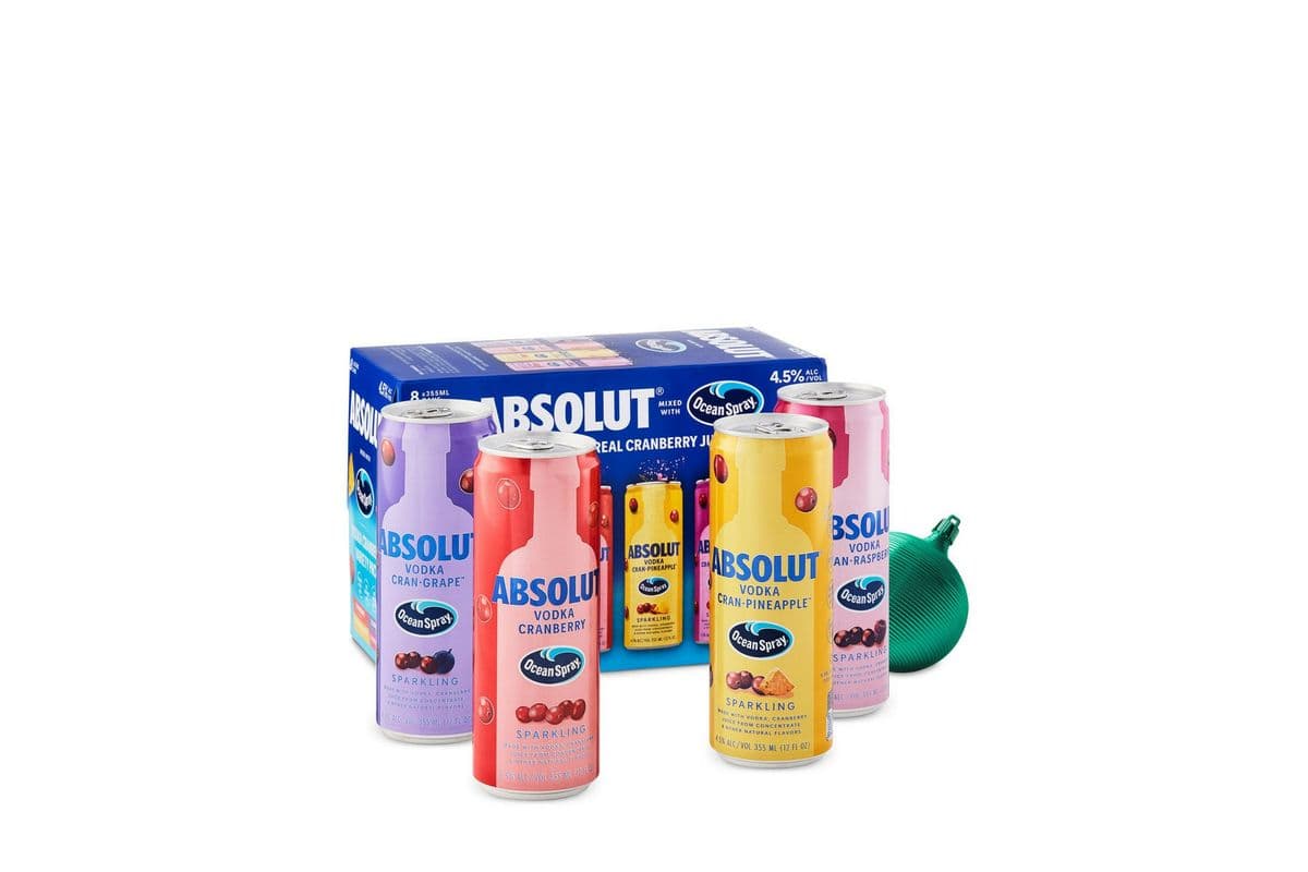 Absolut Vodka Ocean Spray Pack (8 x 355 ml)