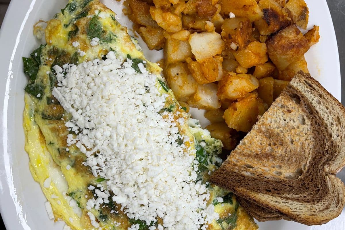 Spinach and Feta Omelette