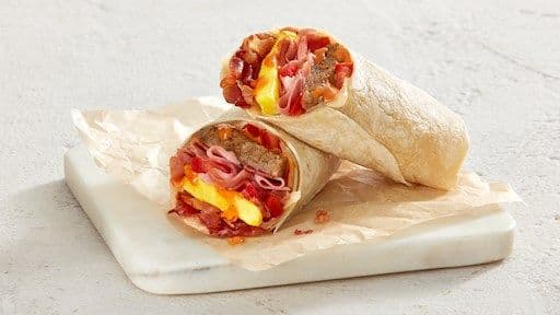 Loaded breakfast wrap