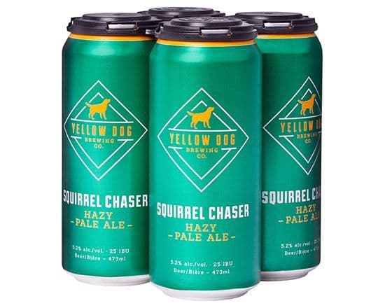 Yellow Dog Brewing Co. Squirrel Chaser Hazy Pale, 4 x 473 ml