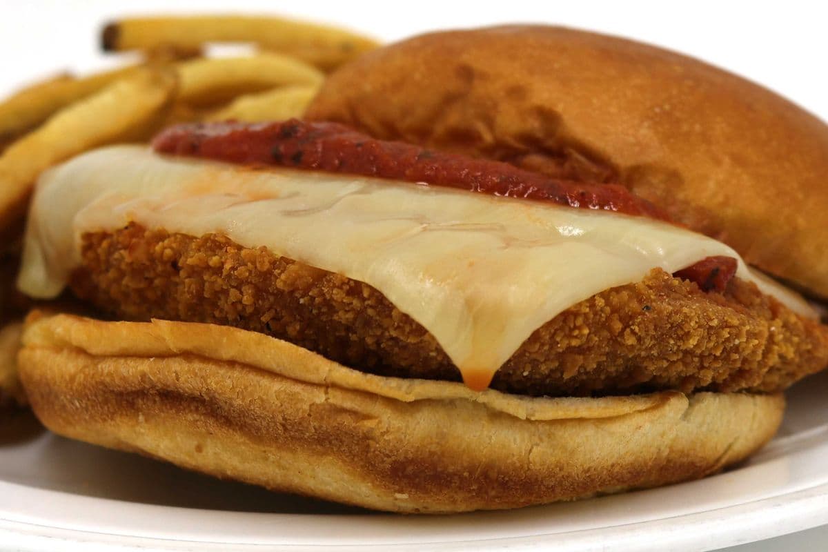 Chicken Parm on a Bun