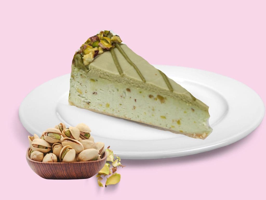 Pistachio Cheesecake Slice