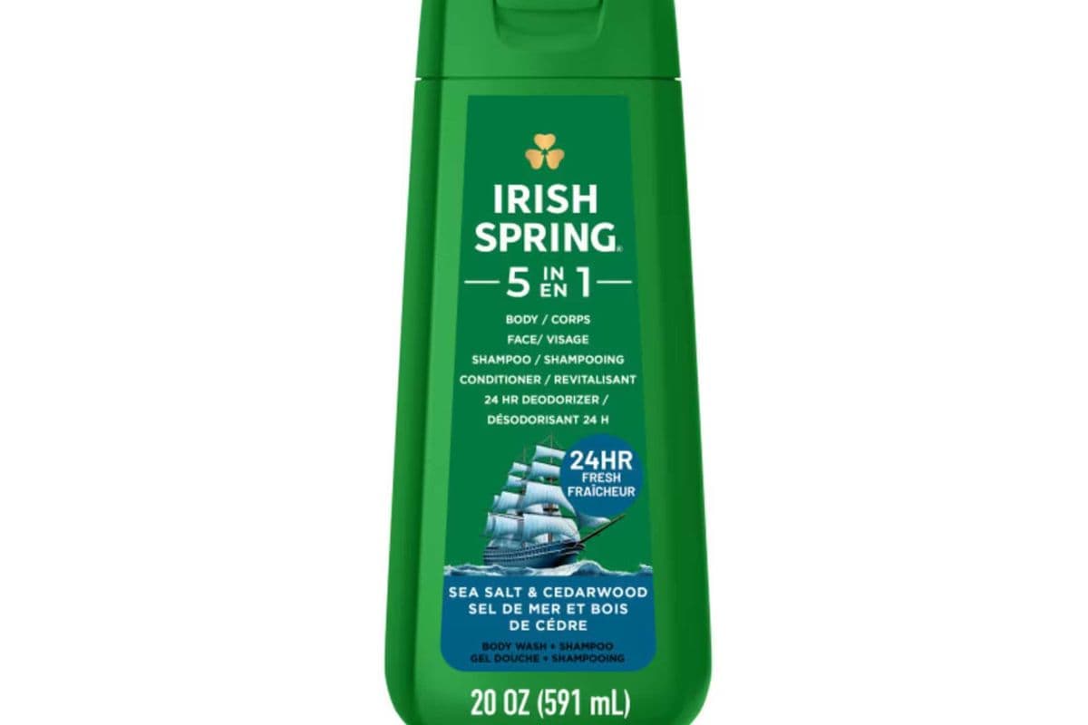 Irish Spring 5 in 1 - Sea Salt & Cedarwood Scent Body Wash - Shampoo