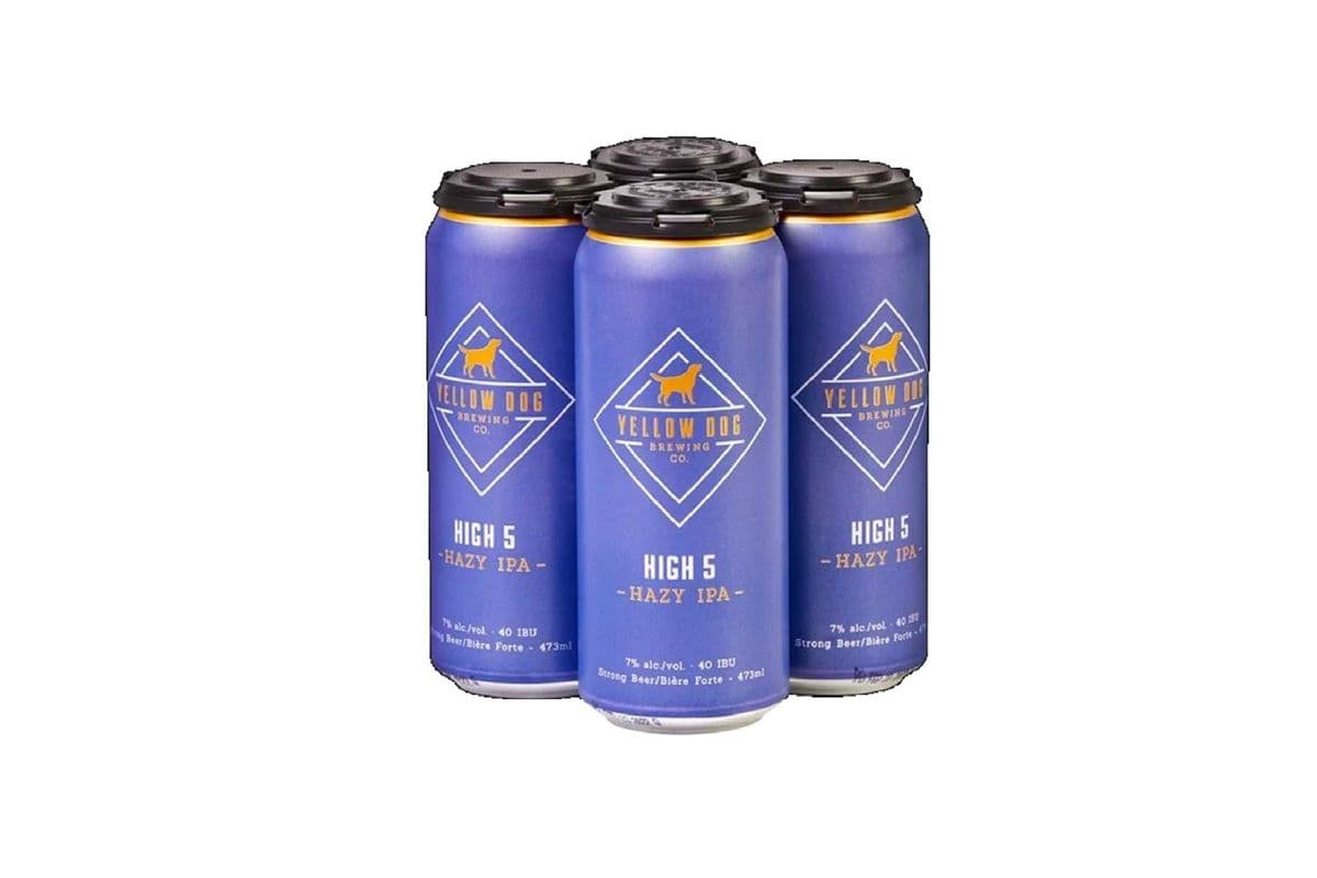 796179. YELLOW DOG HIGH FIVE HAZY IPA (4 x 473ML (CANS))