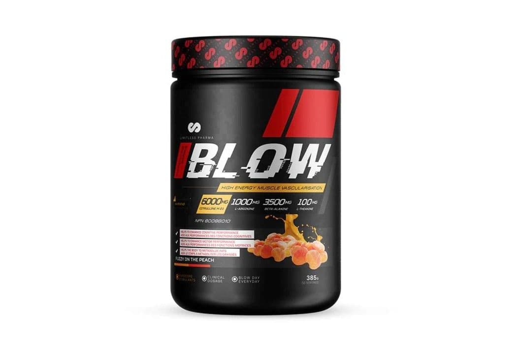 Limitless Pharma Blow Fuzzy Peach Pre-Workout Powder (385 g)