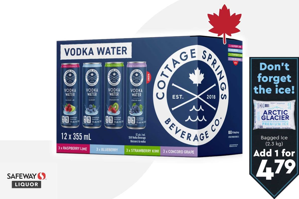 Cottage Springs Vodka Water Mixed Pack (12 x 355 ml)