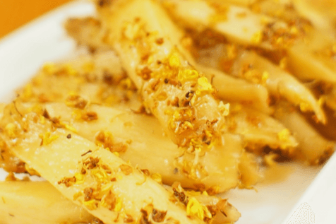 Sliced Yam with Honey and Sweet Osmanthus Sauce桂花山药