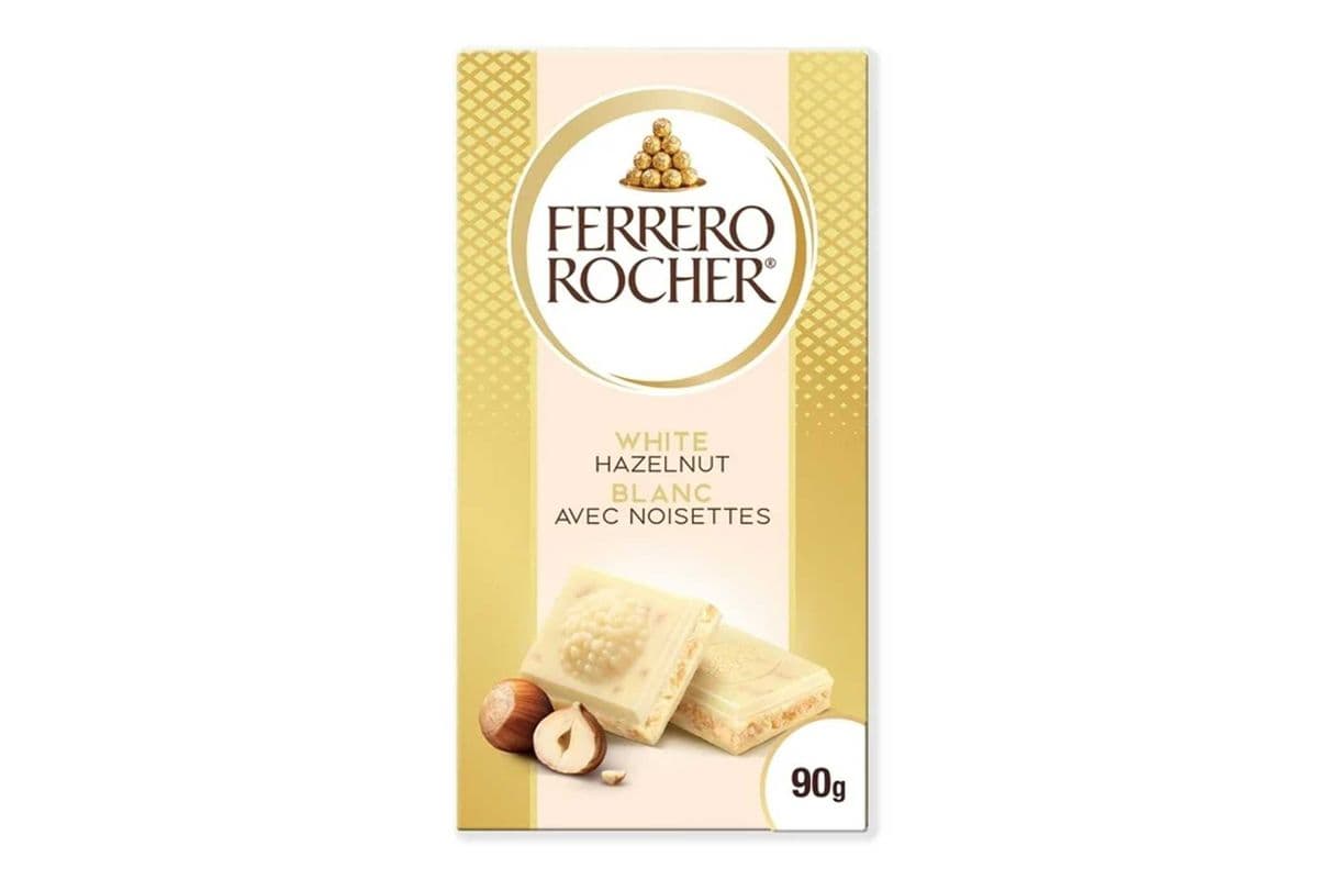 FERRERO ROCHER White Chocolate with Hazelnut, 90g (90 g)